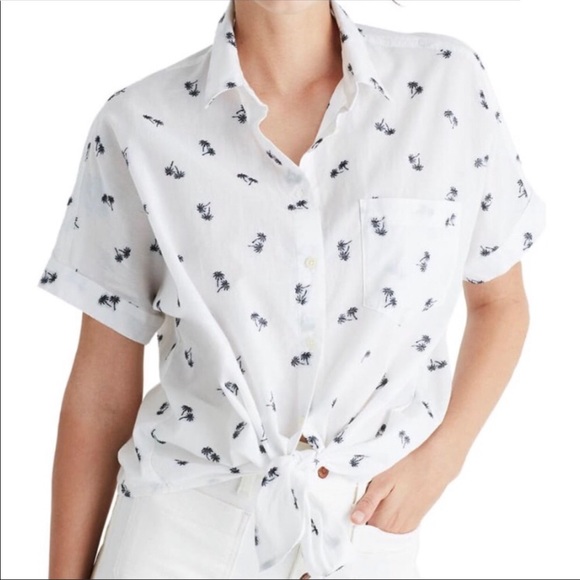 Madewell Tops - 💜 charity listing Madewell palm tree Black White